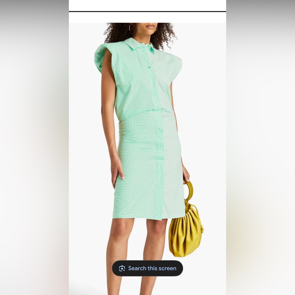 Green Gingham Midi Dress